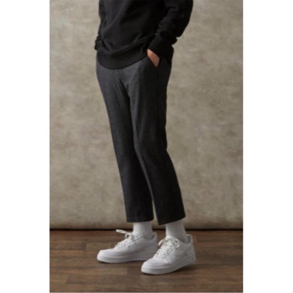 I Love Ugly Gray Wool Slim Kobe Pants, Medium